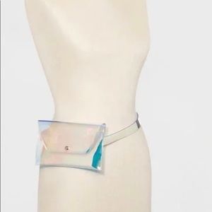 iridescent belt bag